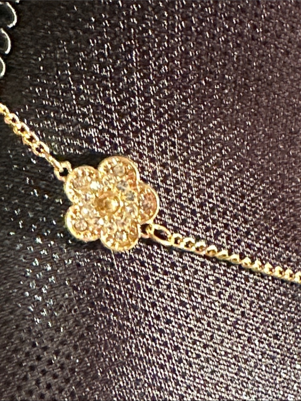 Gold Clover Station Necklace for Women - Picture 3 of 5